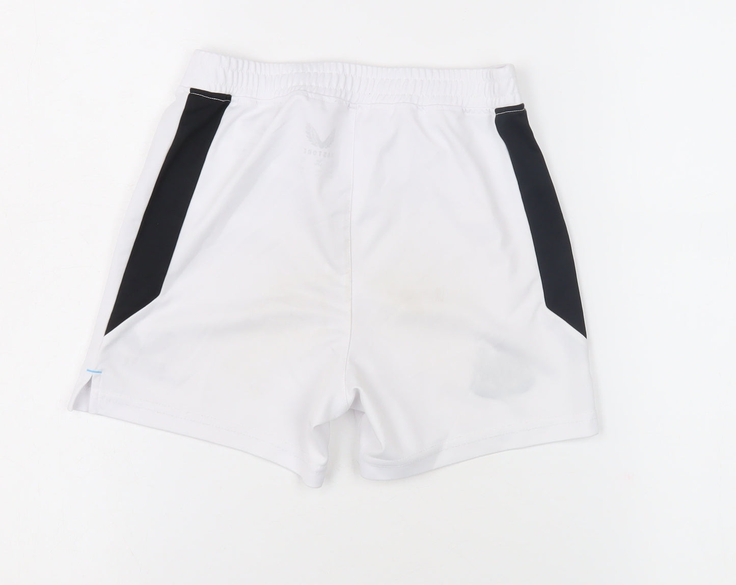 Castore Boys White Athletic Football Shorts, Age 8-9, Very Good