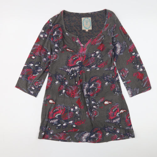 Faithful and True Women's Floral Tunic, Multicoloured, Size 8
