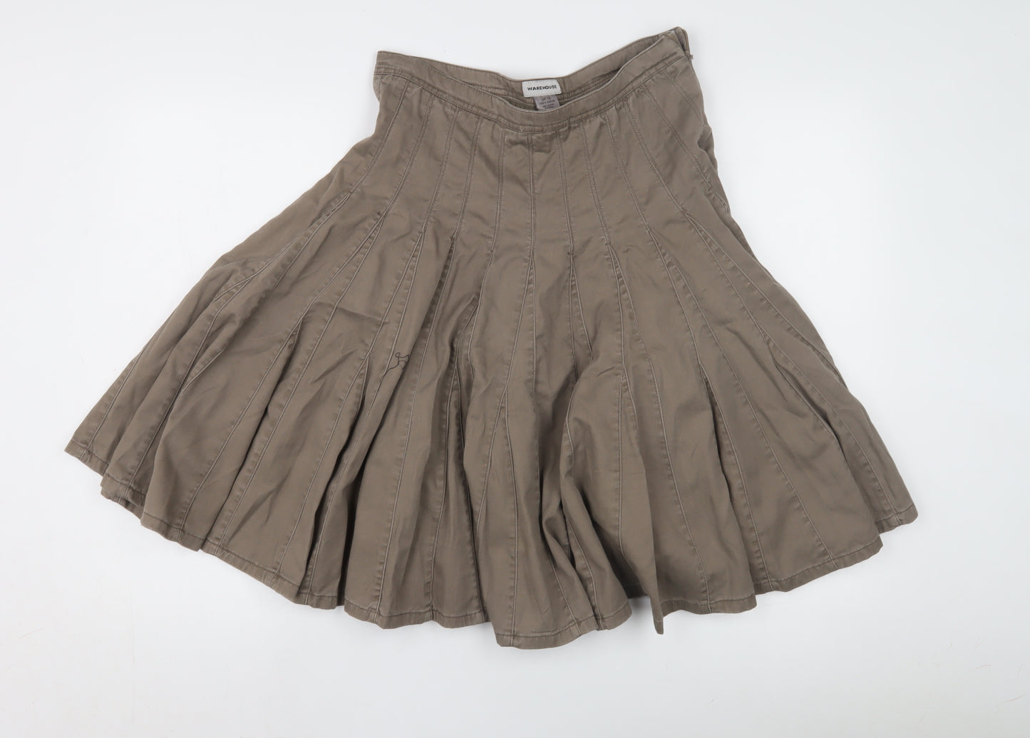 Warehouse Women's Flare Skirt Brown Size 10