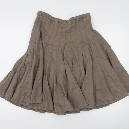 Warehouse Women's Flare Skirt Brown Size 10