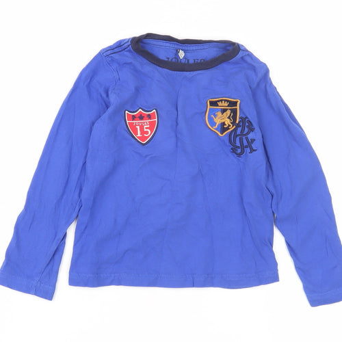 Joules Boys Blue Long Sleeve T-Shirt 3-4 Years - Sporty Style