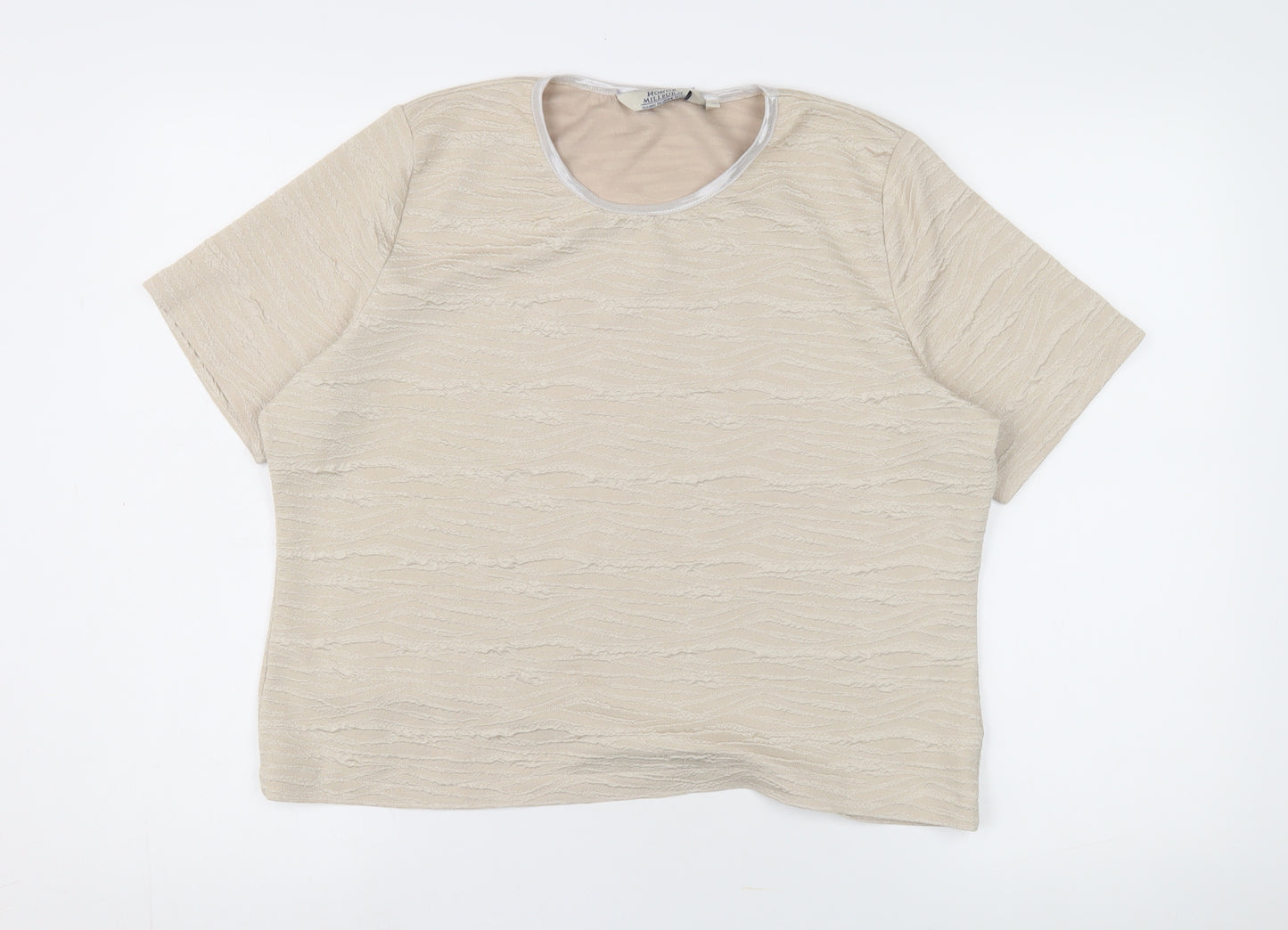 Honor Millburn Beige Women's T-Shirt, Size L, Casual Wear