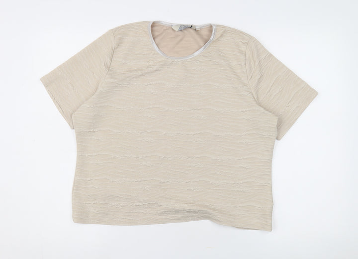 Honor Millburn Beige Women's T-Shirt, Size L, Casual Wear