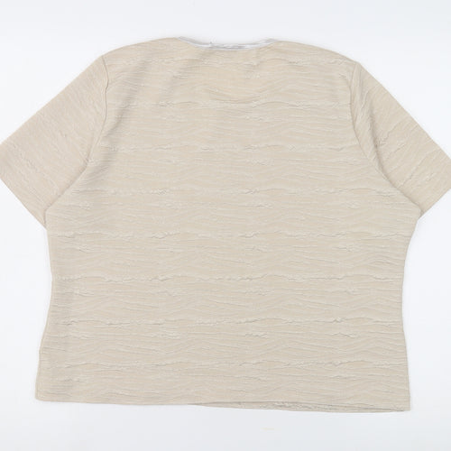 Honor Millburn Beige Women's T-Shirt, Size L, Casual Wear