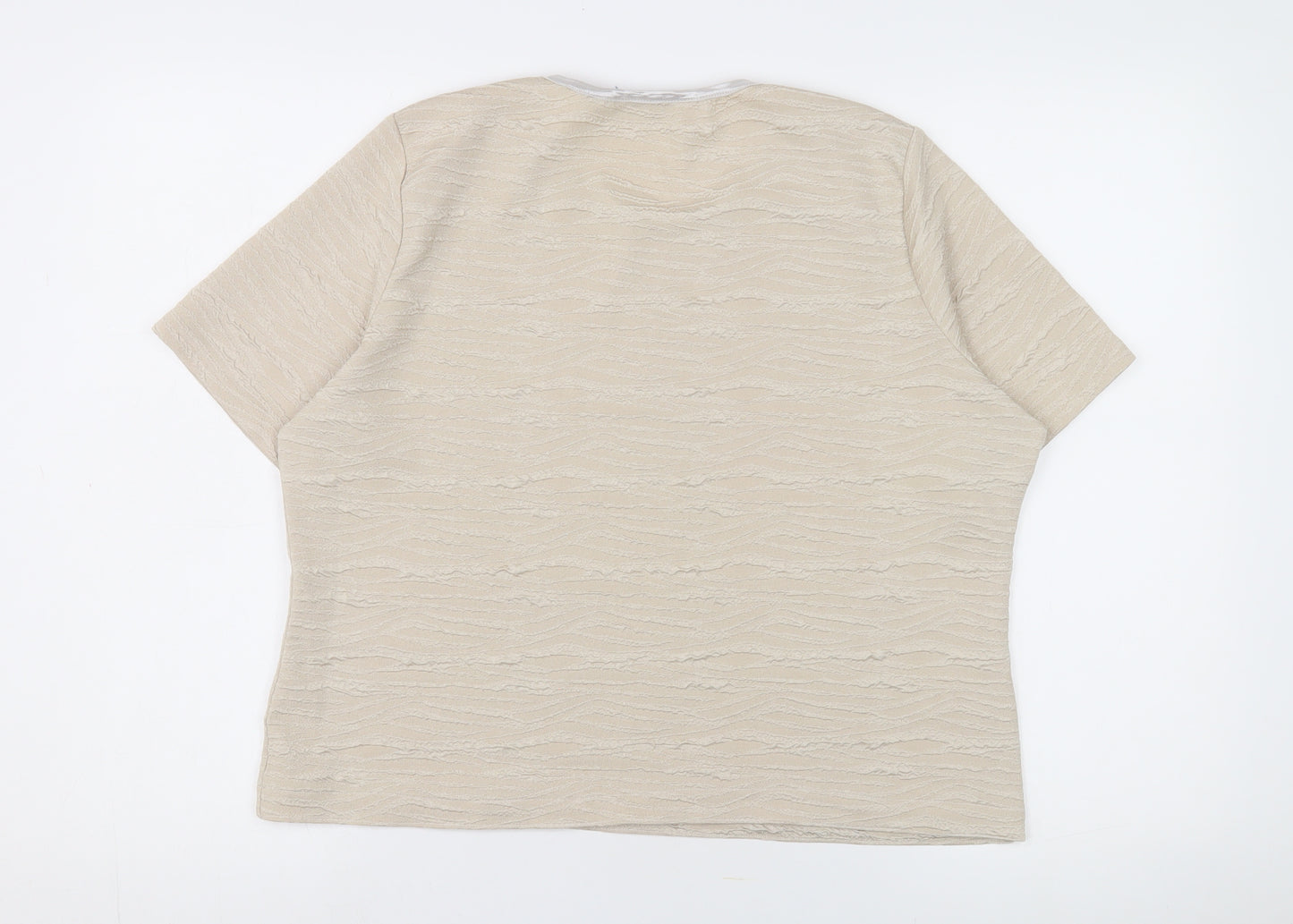 Honor Millburn Beige Women's T-Shirt, Size L, Casual Wear