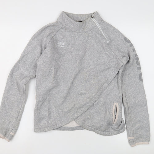 Umbro Grey Unisex Sweatshirt, Size 14, Lightweight, Logo