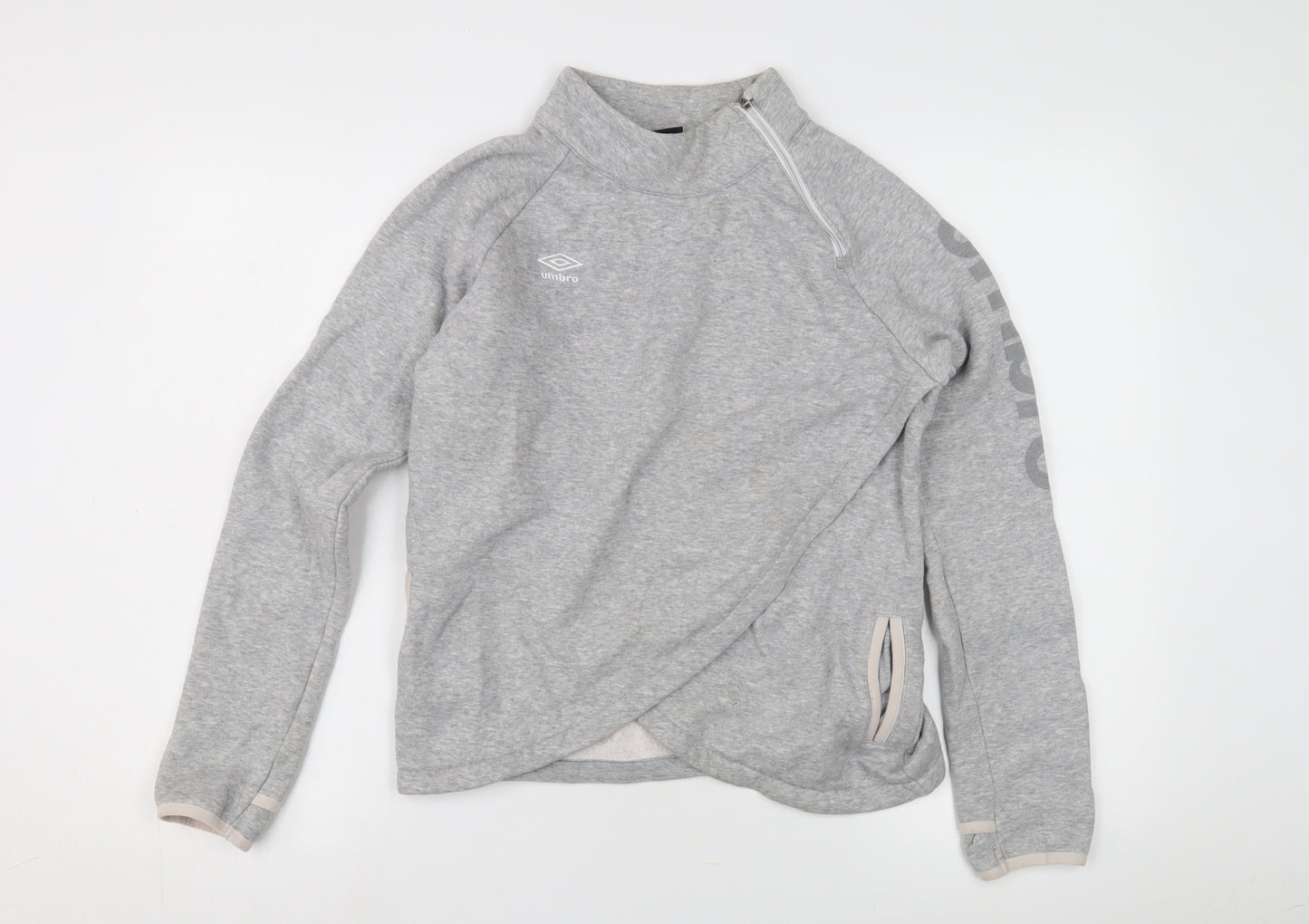 Umbro Grey Unisex Sweatshirt, Size 14, Lightweight, Logo