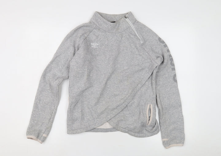 Umbro Grey Unisex Sweatshirt, Size 14, Lightweight, Logo
