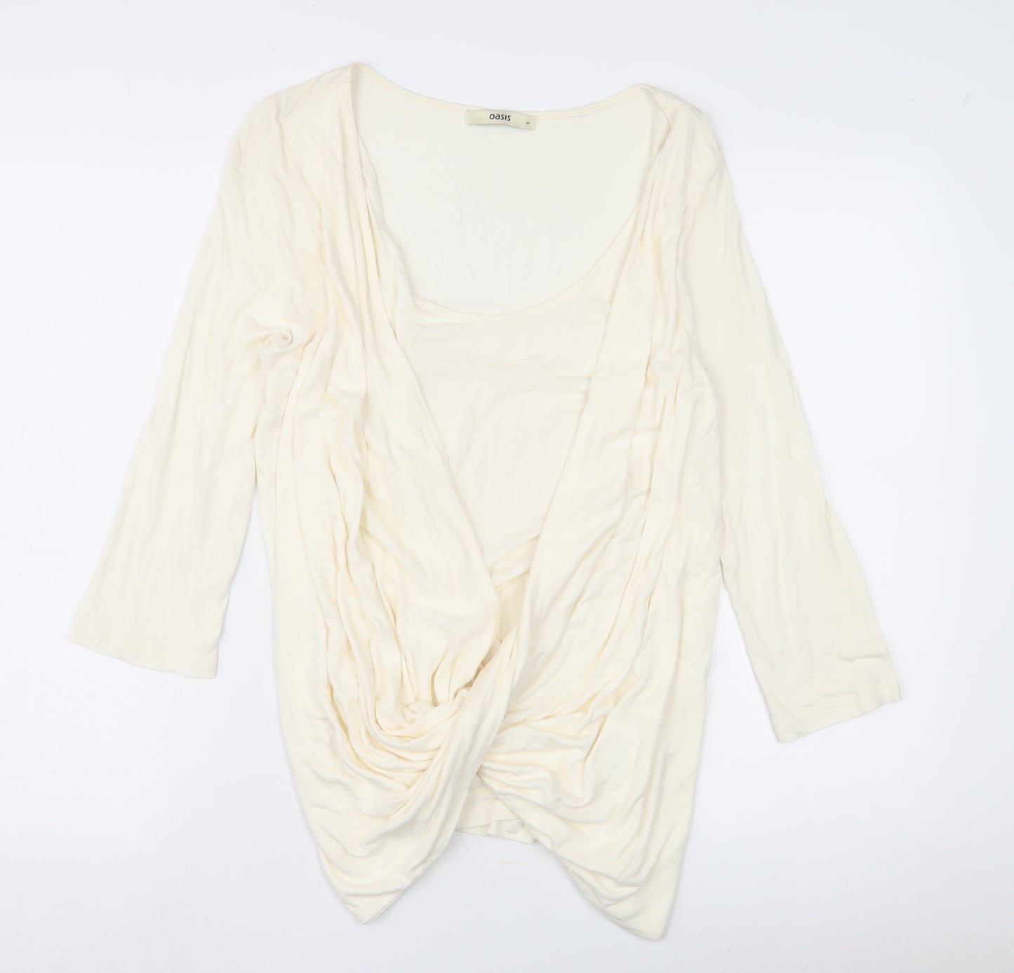 Oasis Women's Ivory Wrap Blouse M