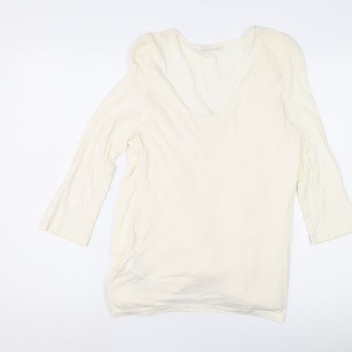 Oasis Women's Ivory Wrap Blouse M