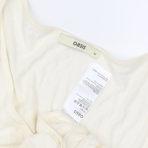 Oasis Women's Ivory Wrap Blouse M
