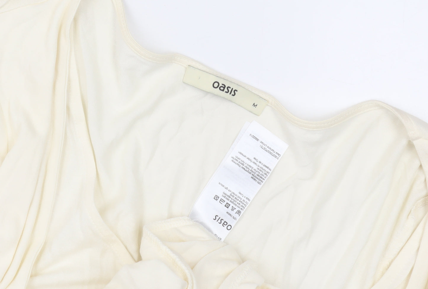 Oasis Women's Ivory Wrap Blouse M