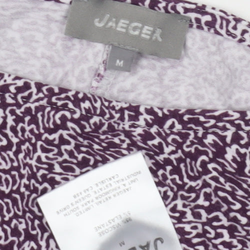 Jaeger Women's Animal Print 3/4 Sleeve Top M