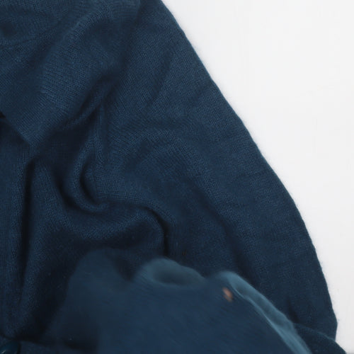 Women's Blue Cardigan V-Neck Medium Regular Fit