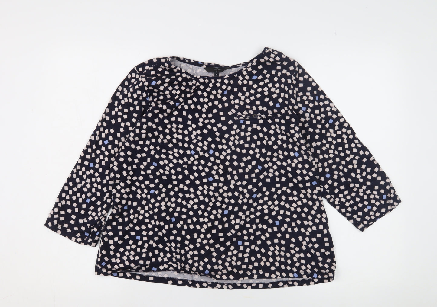 Jasper Conran Women's 3/4 Sleeve Geometric Top