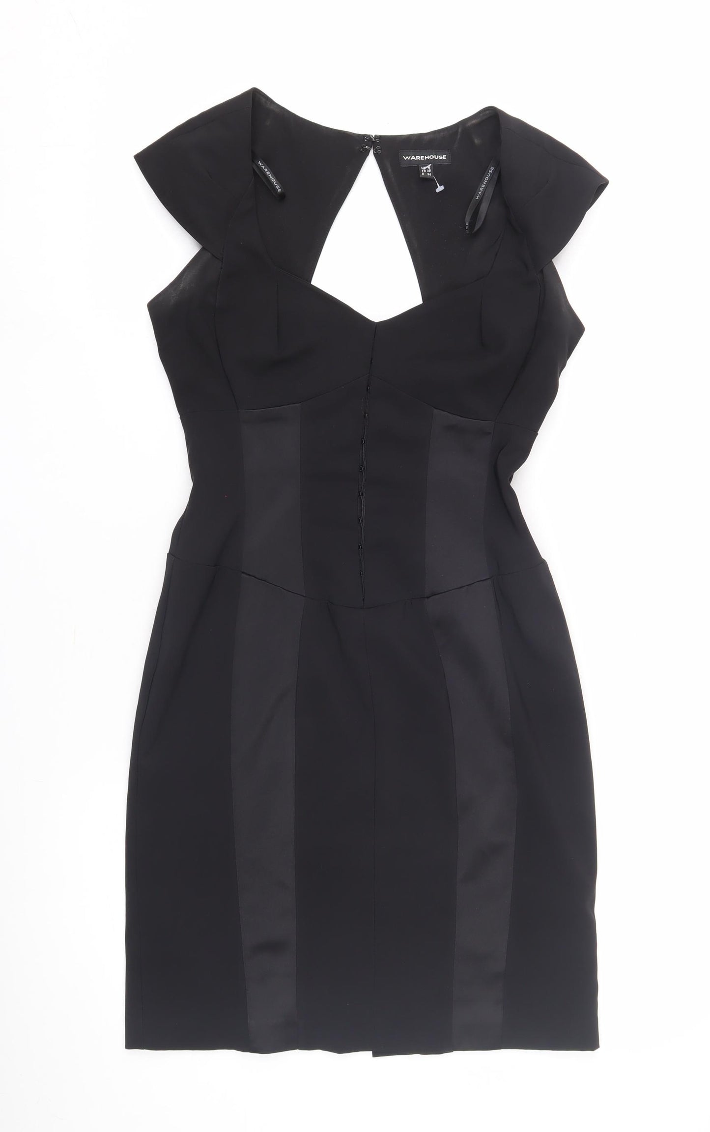 Warehouse Women's Black Bodycon Dress Size 8