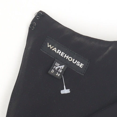 Warehouse Women's Black Bodycon Dress Size 8