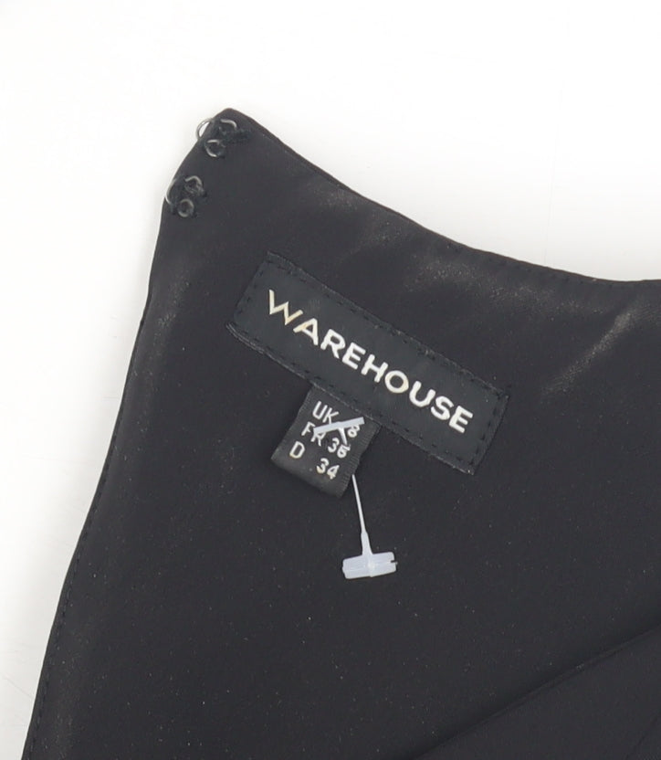 Warehouse Women's Black Bodycon Dress Size 8