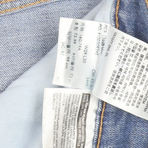 Levi's Women's Blue Skinny Jeans, Size UK 1, Distressed