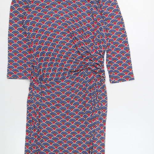 Boden Women's Blue Geometric Sheath Dress, Size 12