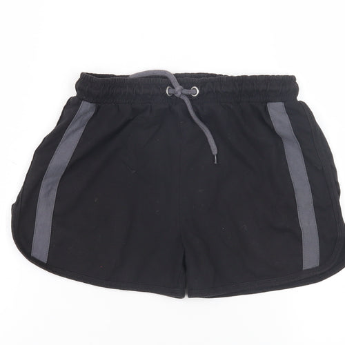 Kangaroo Roo Boys Black Athletic Shorts, Size 11 Years