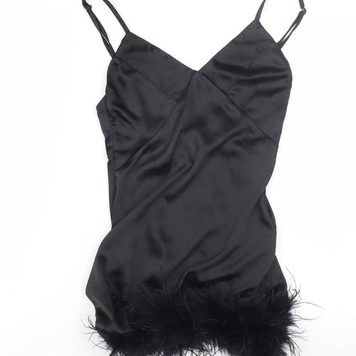 Club L Women's Black V-Neck Slip Dress
