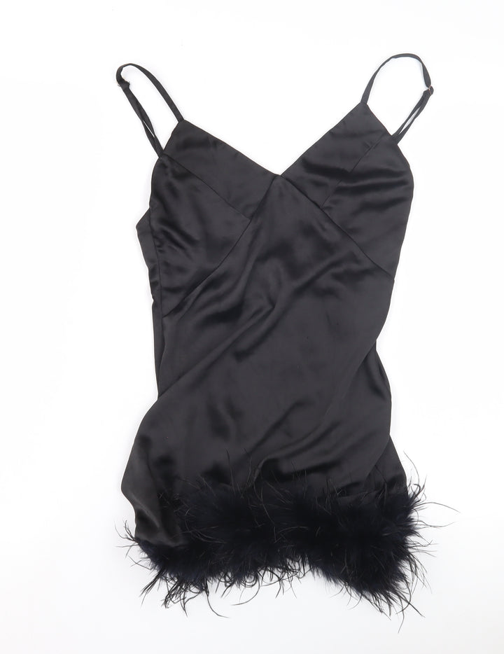 Club L Women's Black V-Neck Slip Dress