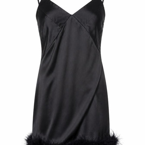 Club L Women's Black V-Neck Slip Dress