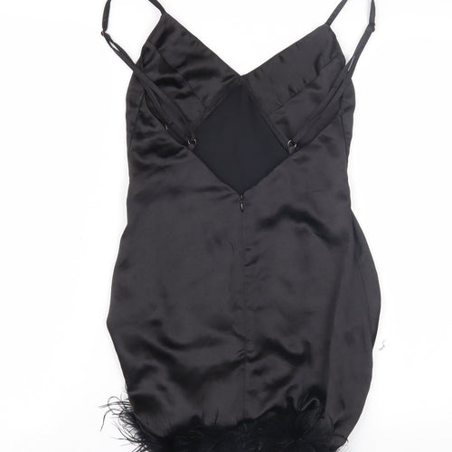Club L Women's Black V-Neck Slip Dress