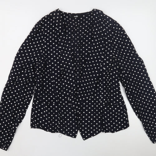 Wallis Women's Black Polka Dot Jacket - Size M