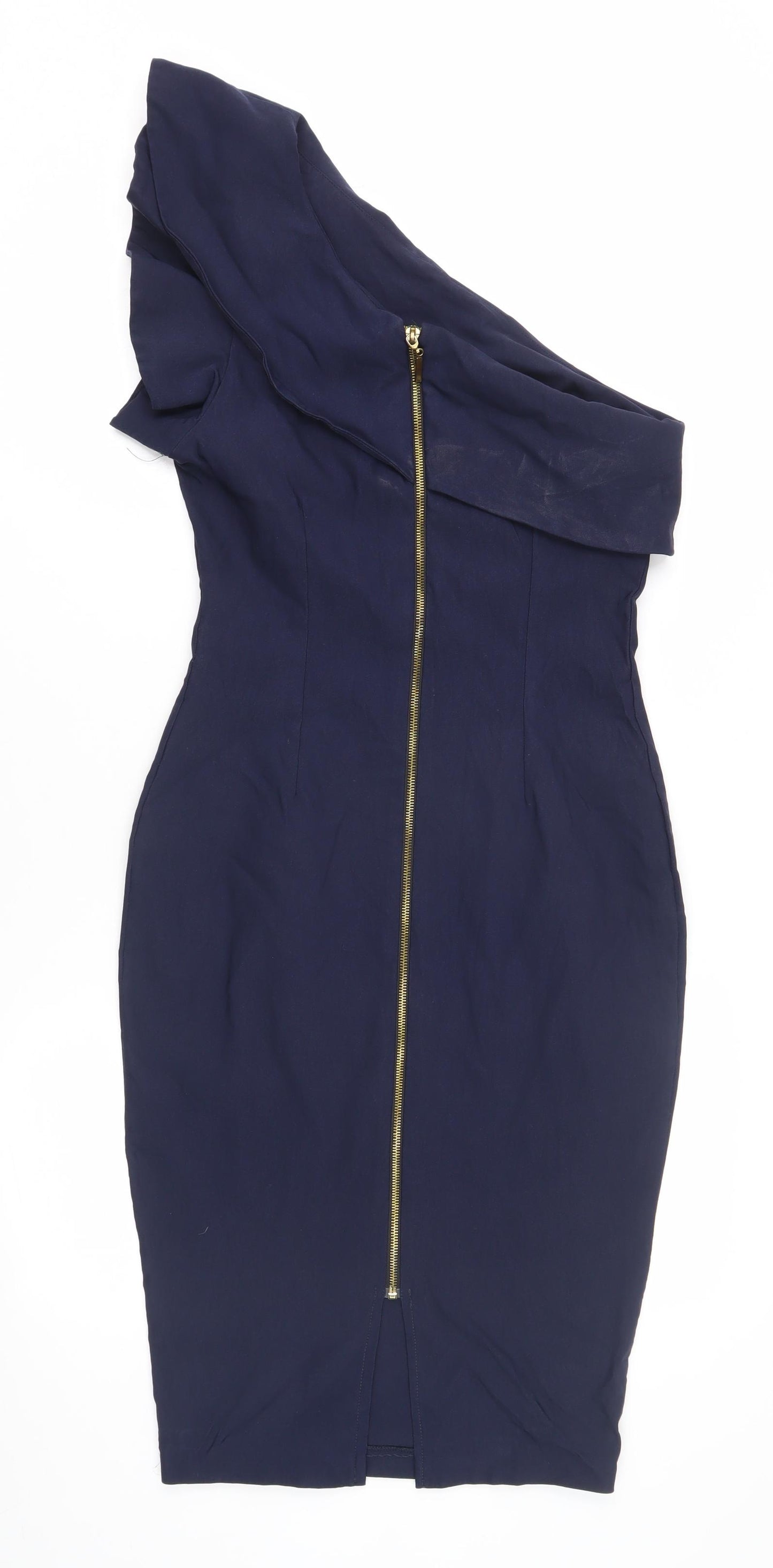 Vesper Women's Blue Bodycon One Shoulder Dress Size 12