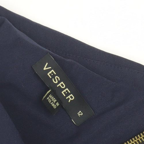 Vesper Women's Blue Bodycon One Shoulder Dress Size 12