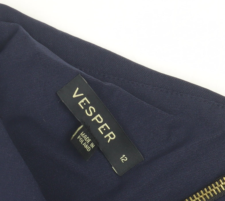 Vesper Women's Blue Bodycon One Shoulder Dress Size 12