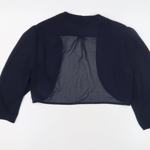 Coast Women's Blue Bolero Jacket, M, Sheer Chiffon, Party