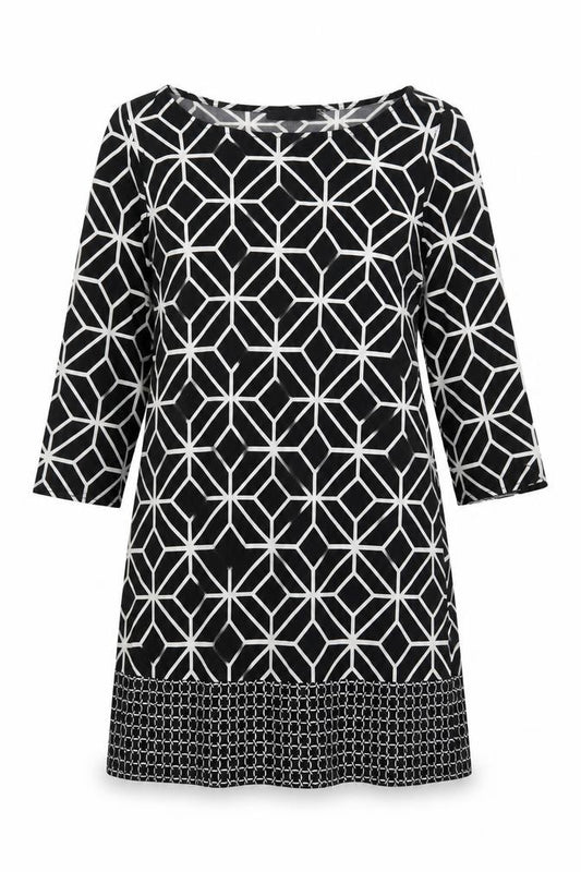 Front view of Principles by Ben de Lisi Women's Black 3/4 Sleeve Dress, size 14