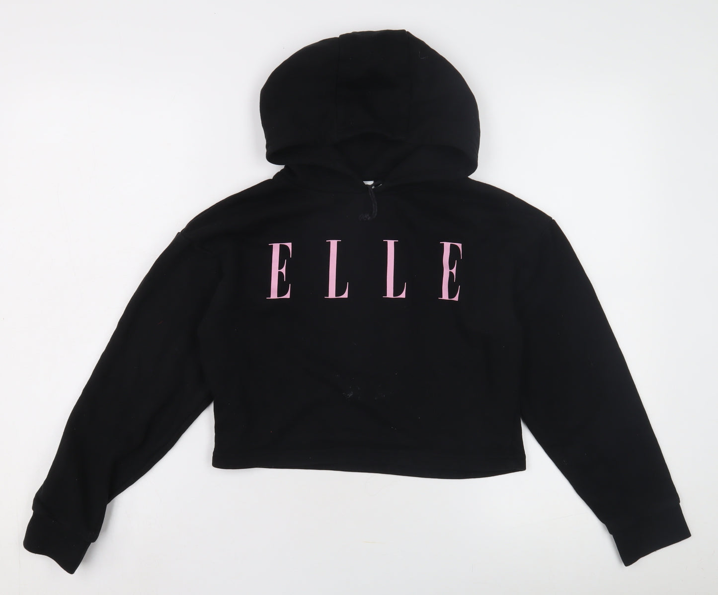 Elle Girls Black Hoodie Long Sleeve Casual Size 10-11