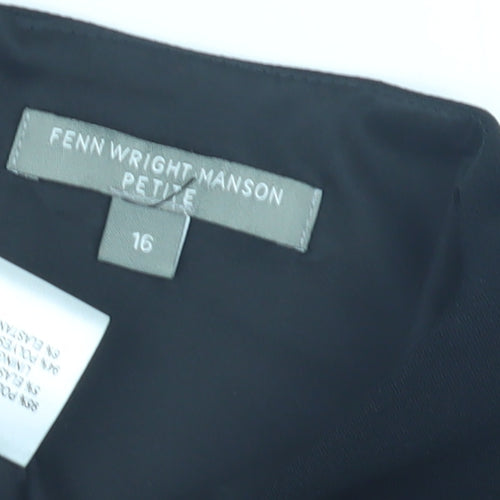 Fenn Wright Manson Petite Black Sheath Dress Women 16