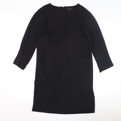 COS Women's Black Shift Dress Size S 3/4 Sleeve