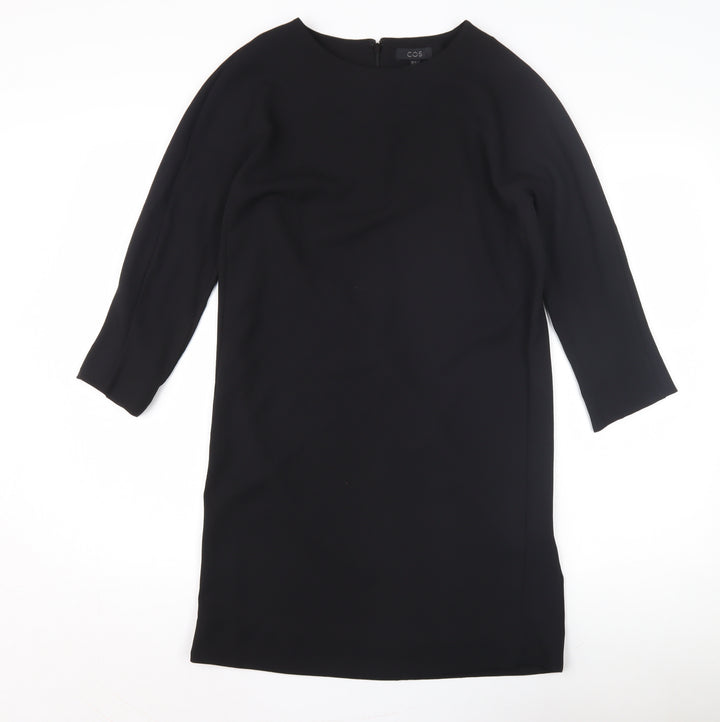 COS Women's Black Shift Dress Size S 3/4 Sleeve