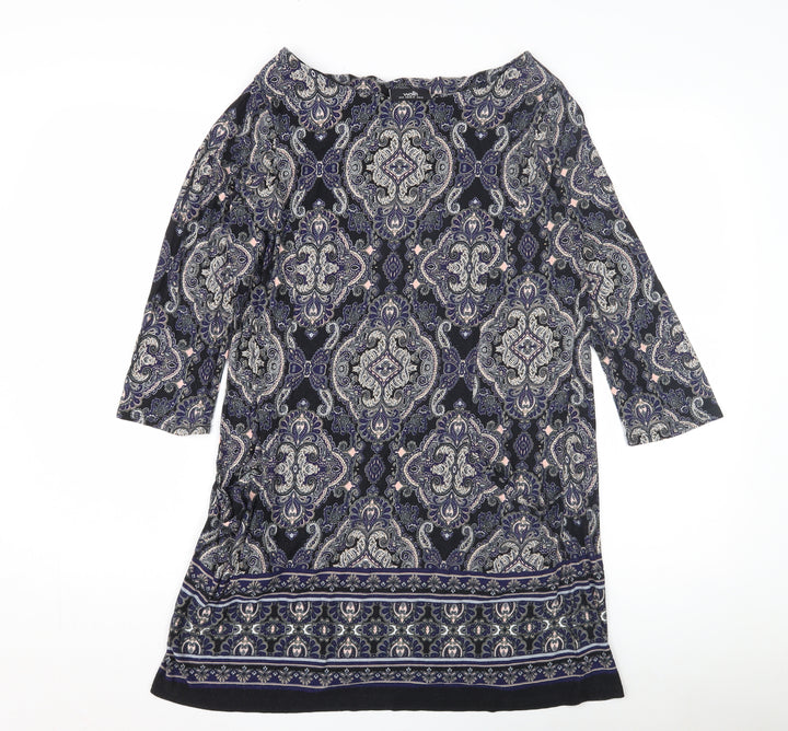 Wallis Womens Paisley Dress, Multicolour, M, Casual Wear