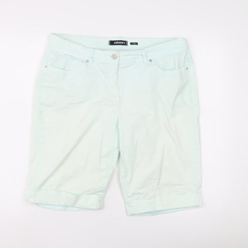Olsen Women's Green Casual Shorts, Size 18