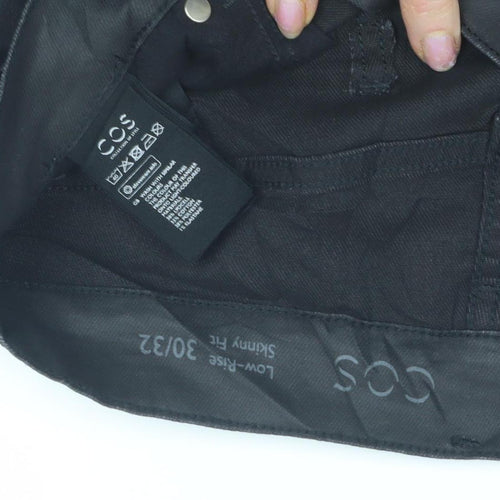 COS Men's Black Slim Fit Trousers Size 32
