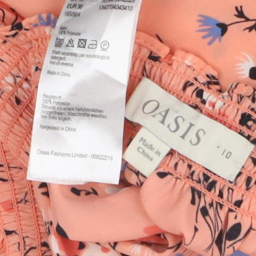 Oasis Women's Multicoloured Floral Camisole Blouse Size 10