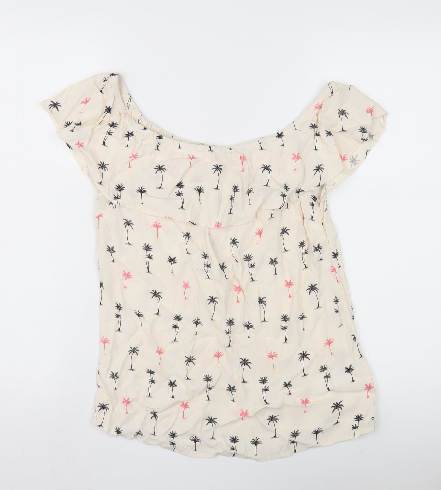 Oasis Women's Ivory Blouse, Size 10, Summer Beach Style