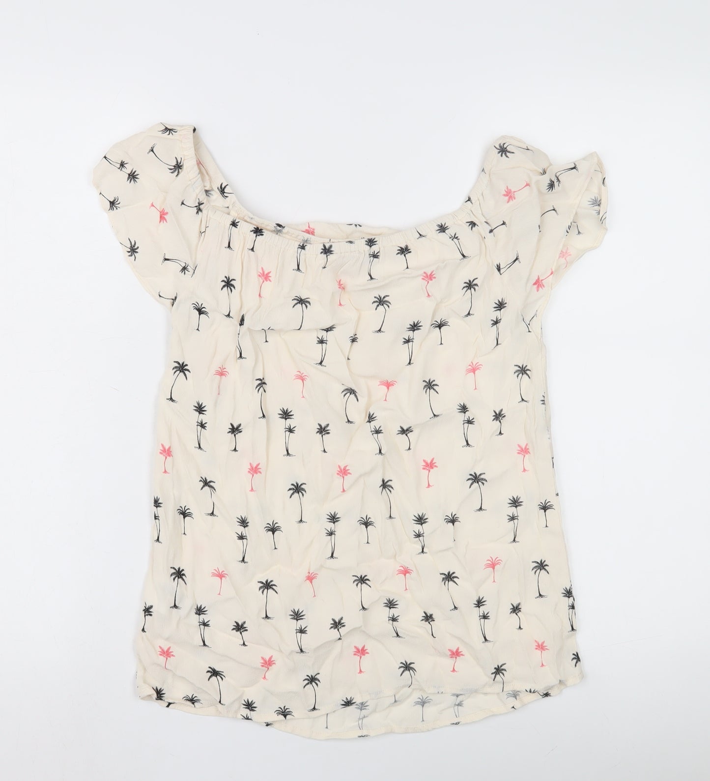 Oasis Women's Ivory Blouse, Size 10, Summer Beach Style