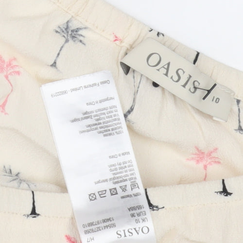 Oasis Women's Ivory Blouse, Size 10, Summer Beach Style