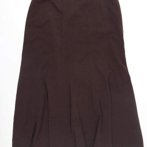 Long Tall Sally Women's Brown Pleated Skirt, Size 16