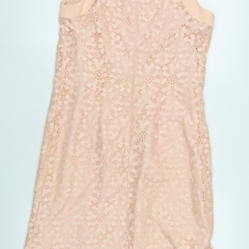 Roman Women's Beige Lace Sheath Dress, Size 12, Party