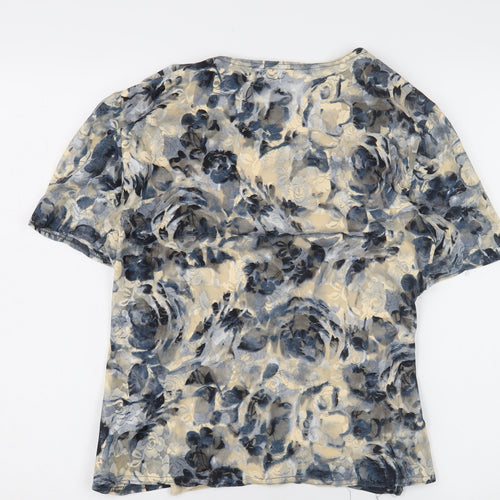 Bassini Women's Multicoloured Floral Wrap T-Shirt Size 18