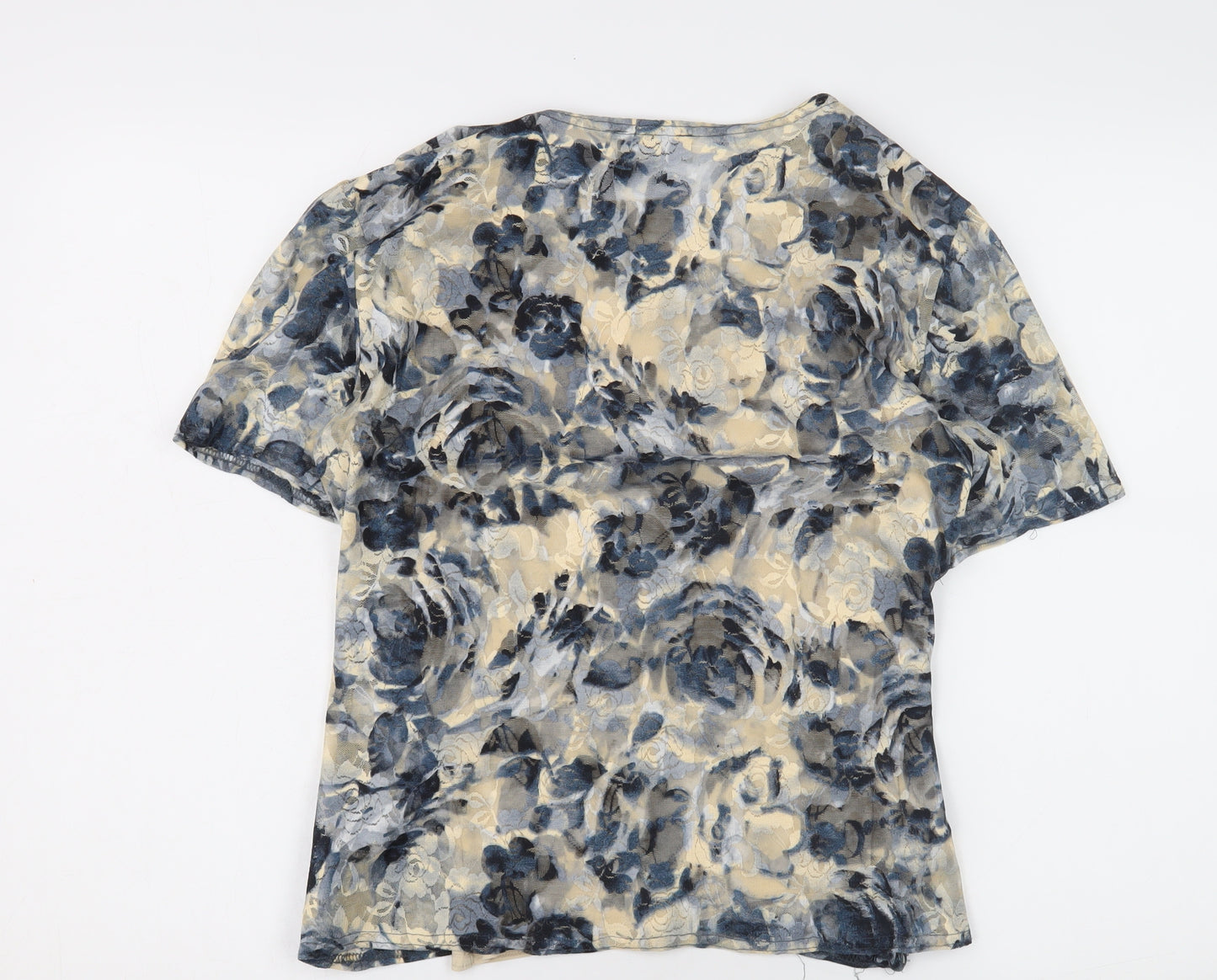 Bassini Women's Multicoloured Floral Wrap T-Shirt Size 18